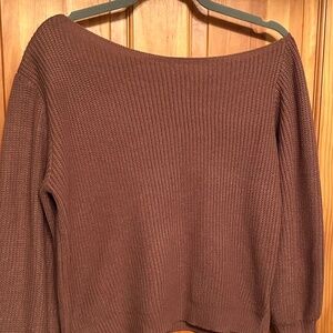 NWOT Off Shoulder Ribbed Sweater Small